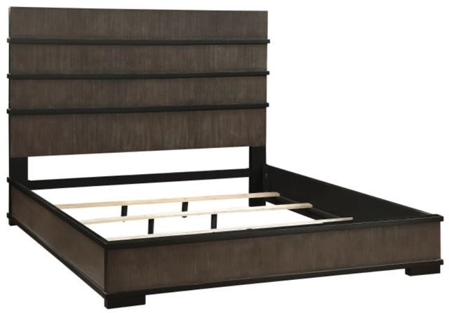 Homelegance® Acworth Black/Brownish Gray California King Panel Bed-3