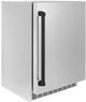 ZLINE Autograph Edition Touchstone 5.2 Cu. Ft. Stainless Steel Freestanding Beverage Center with Matte Black Handle-3