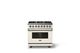 Viking® 5 Series 36" Pure White Pro Style Dual Fuel (NG) Range with Polished Chrome Trim-3