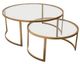Diamond Sofa® Lane 2-Piece Brushed Gold/Clear Nesting Table Set-0