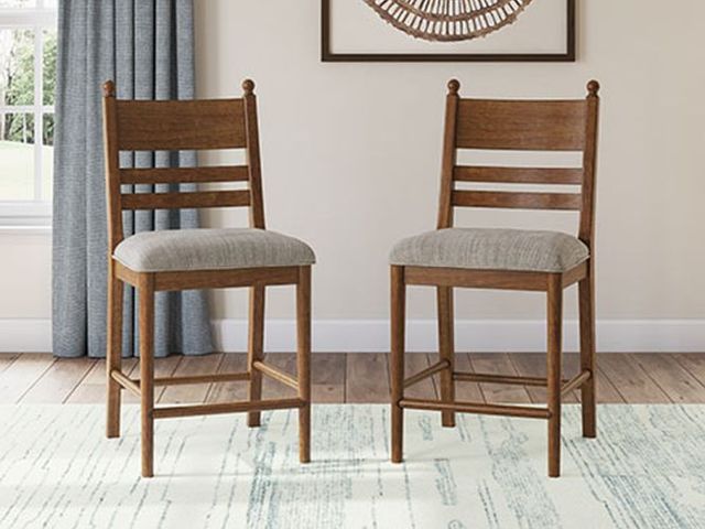 Signature Design by Ashley® Chadworth Brown Upholstered Bar Stool-1