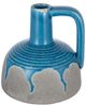 A & B Home Blue/Gray Ceramic Flower Vase with Handle Design-1