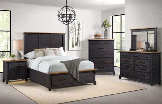 Elements International Montrose Espresso Dresser and Mirror-1