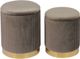 TOV Furniture Channeled Grey Set of 2 Storage Ottomans-0
