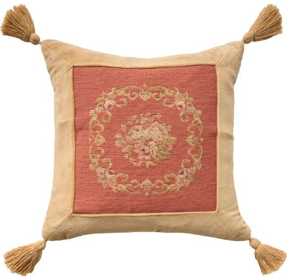 Nourison Home™ Mina Victory Vintage Pillow Coral 18"x18" Throw Pillow-0