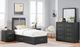 Najarian Furniture Loft Black Storage Twin Panel Bed-3