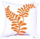 A & B Home Orange/White 18"x18" Embroidered Throw Pillow-0