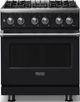 Viking® 5 Series 30" Onyx Pro Style Dual Fuel (NG) Range with Polished Chrome Trim-0