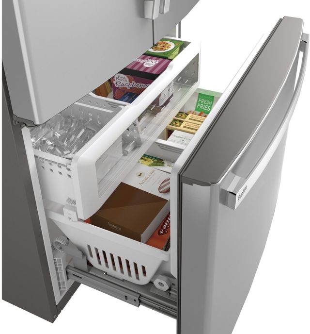 GE Profile™ 36 in. 23.1 Cu. Ft. Fingerprint Resistant Stainless Steel Counter Depth French Door Refrigerator-3