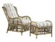 A & B Home 2-Piece Light Brown Wing Chair and Stool Set-0