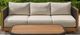New Classic® Home Furnishings Veranda Gray/Natural Fabric/Wicker Outdoor Patio Sofa-0