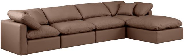 Meridian Furniture Indulge 5-Piece Brown Modular Sectional-0
