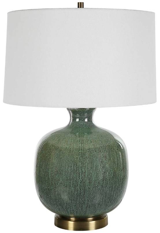 Uttermost® Nataly Aged Green/Antique Bronze Table Lamp-0