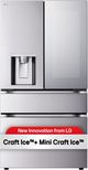 LG 36" 28.6 Cu. Ft. PrintProof™ Stainless Steel Standard Depth MAX 4-Door French Door Refrigerator with Craft Ice and Mini Craft Ice-3