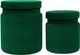TOV Furniture by TOV Slashed Set of 2 Green Kris Storage Ottomans-0