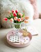 A & B Home Blush Pink 10" Round Decorative Tray-3