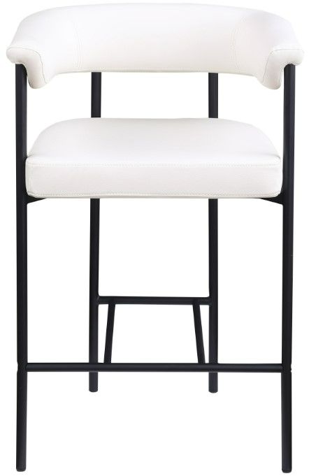 Meridian Furniture Malin Cream/Matte Black 23" Counter Stool-1