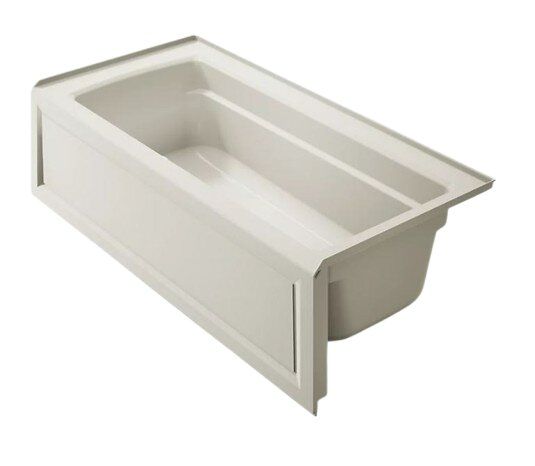 KOHLER® Archer® Biscuit 66" x 32" Alcove Bath with Bask® Heated Surface - Right Drain-0