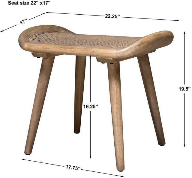 Uttermost® Arne Dry Oak Small Bench-2