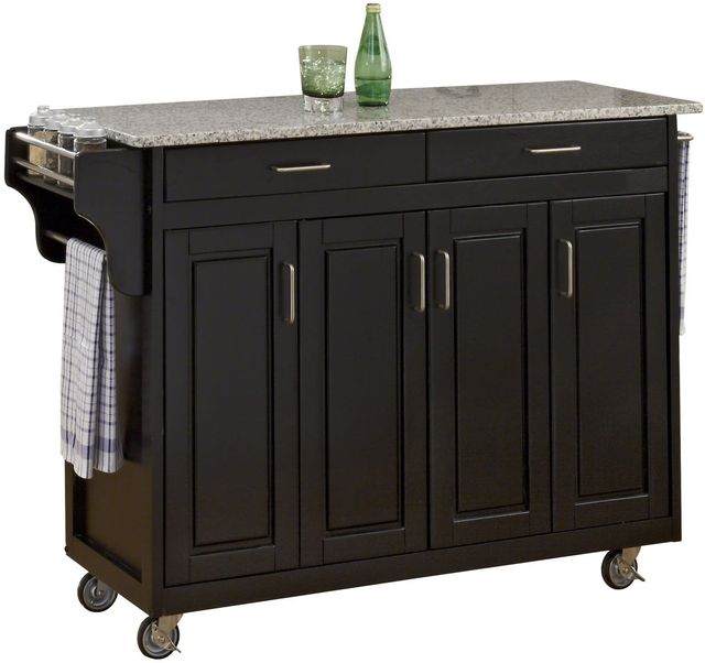homestyles® Create-a-Cart Black/Granite Kitchen Cart-0