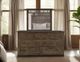International Furniture Direct Parota III Barrel Brown Dresser-1
