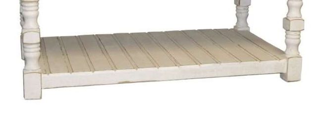 Million Dollar Rustic Cottage Rustic Brown Cocktail Table with White Base-1