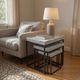 Crestview Collection Arden 3-Piece Gray Nesting Table Set with Black Base-1