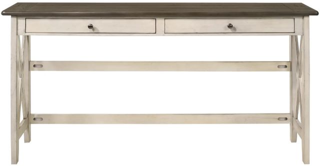 Bernards Waverly 5-Piece Antique White/Gray Wash Counter Set with Drop Leaf-2