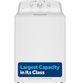 GE® 4 Cu. Ft White Agitator Top Load Washer with Stainless Steel Basket and Water Level Control-2