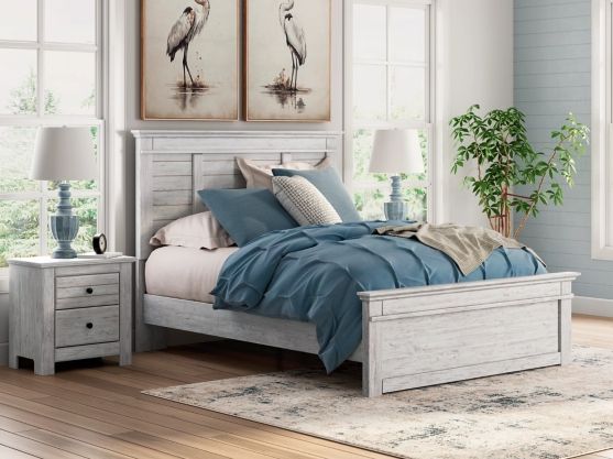 Signature Design by Ashley® Makidern Whitewash Queen Panel Bed-1