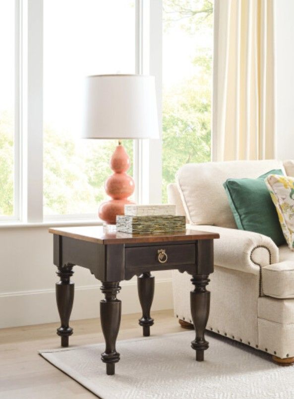 Kincaid® Bridgetown Kitridge Black End Table with Heritage Maple Top-1