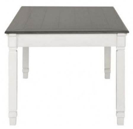 Furniture of America® Pendola Brown Dining Table with Rustic White Base-3