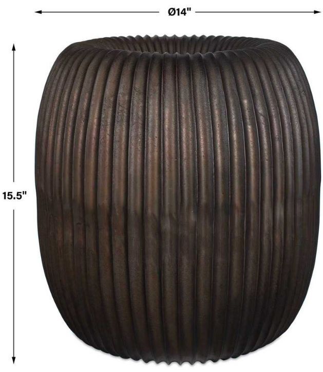 Uttermost® Vector Ridge Dark-Weathered Indoor-Outdoor Planter-2