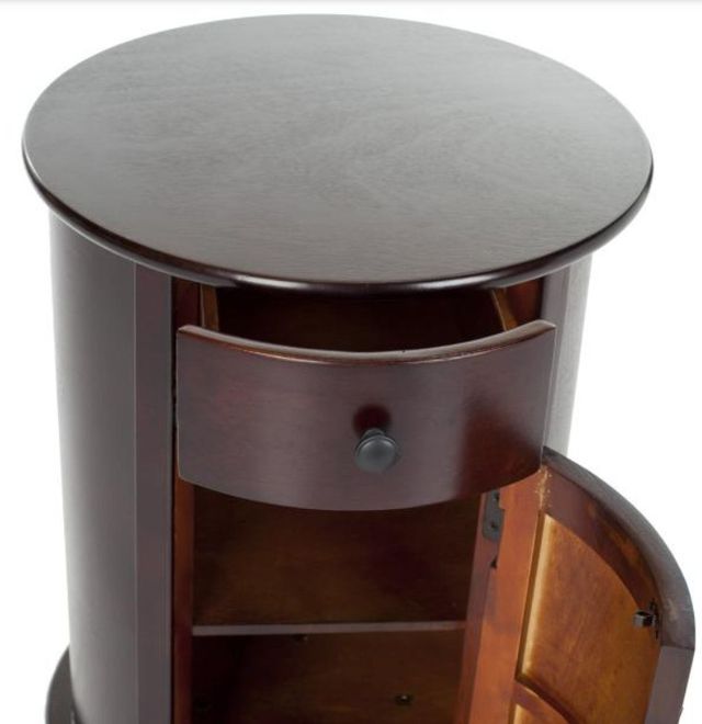 Safavieh Tabitha Dark Cherry Swivel Accent Table-1