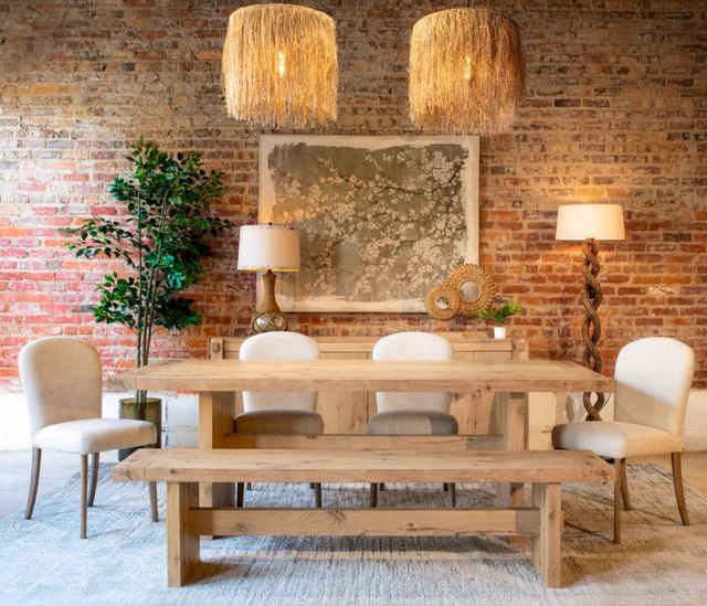 Home Trends & Design Flagstaff Natural Distressed Oak Bench-2