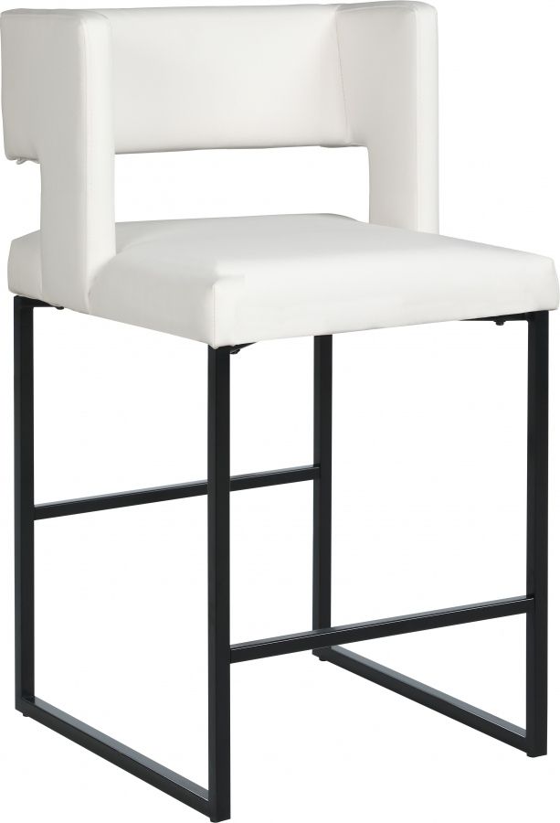 Meridian Furniture Caleb White Velvet Counter Stool-0