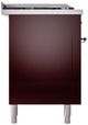 Ilve® Nostalgie II Series 60" Burgundy Pro Style Dual Fuel Range-2