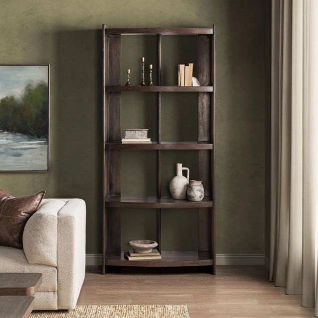 Classic Home Kyra Cocoa Brown Bookshelf-1