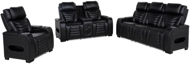 Coaster® Zuma 3-Piece Black Power Sofa Set with Power Headrest-0