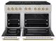 ZLINE Autograph Edition Paramount 48" 6.7 Cu. Ft. Satin Stainless Steel Gas Range with 8 Burner DuoPro™ Cooktop and Dual Ovens with White Matte Doors and Polished Gold Accents-4