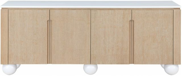 Meridian Furniture Cardiff White/Natural Sideboard-1