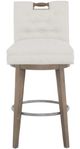Fairfield® Customizable Entree Dining Pull Short Button Back Swivel Bar Stool-1