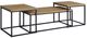 Coaster® Straden 3-Piece Mango Engineered Wood Coffee Table Set with Black Metal Base-0
