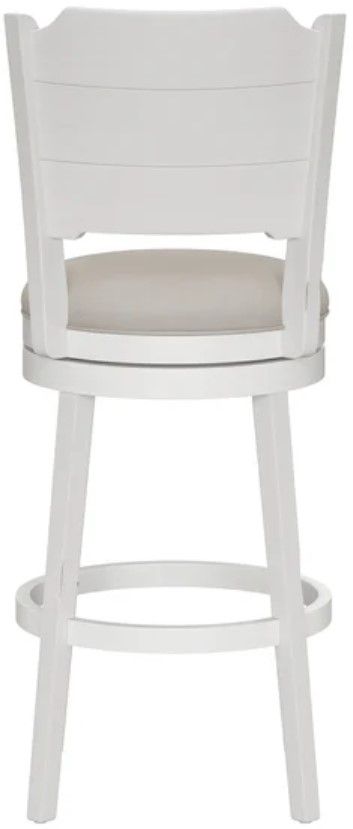 HH2 Home Clarion Fog Gray/White Round Counter Stool-3