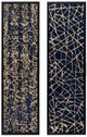 A & B Home Tannis 2-Piece Black/Blue/White Wall Art Set-1