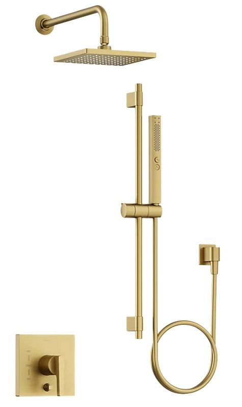 KOHLER® Honesty® Vibrant Brushed Moderne Brass 1.75 GPM Showering Kit-0