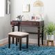 Linon Angela 2-Piece Walnut Vanity Set-1