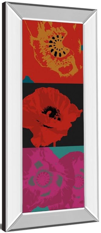 Classy Living Li-Legger, D Pop Poppies Vivid Trio Bloom Wall Art-3