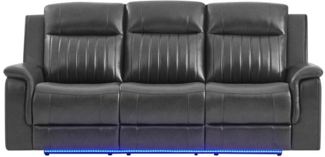 Global Furniture USA U8879 Blanched Charcoal Power Reclining Sofa with LED-3