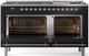Ilve® Nostalgie II Series 60" Glossy Black Pro Style Dual Fuel Range-1